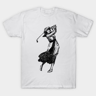 Vintage Female Golfer T-Shirt